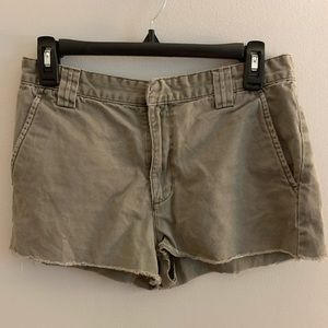Vintage Calvin Klein Olive-Grey Denim Shorts
